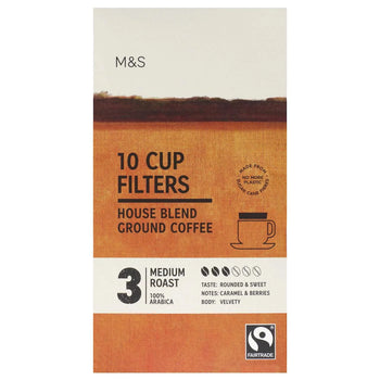 M & S Fairtrade Classic One Cup Coffee Filter 10 pro Pack
