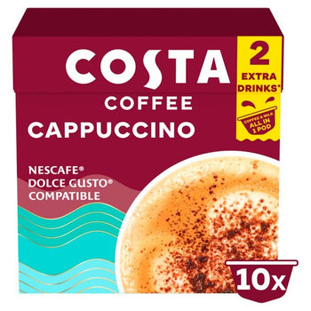 Costa Coffee Nescafe Dolce Gusto Compatible Signature Blend Cappuccino Pods 10 per pack
