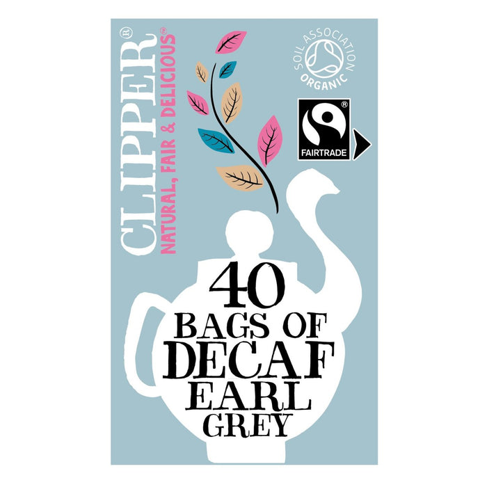 Clipper Organic & Fairtrade Decaffeined Earl Gray 40 por paquete