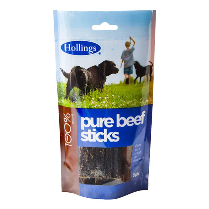 Hollings Beef Sticks Hund behandelt 5 pro Packung