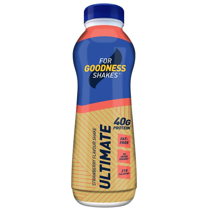 For Goodness Shakes Strawberry Ultimate Protein Shake 475ml