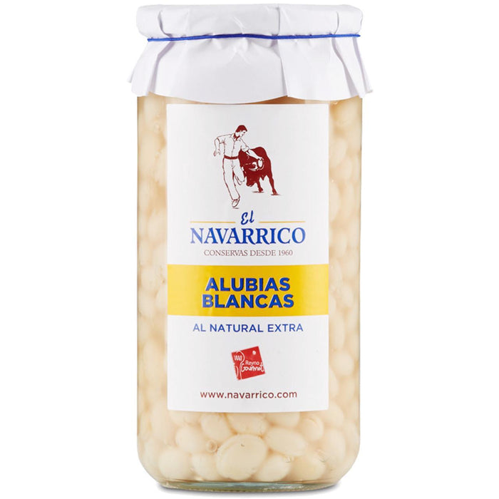 Brindisa Navarrico redondo Haricot Beans Alubias Blancas 600G