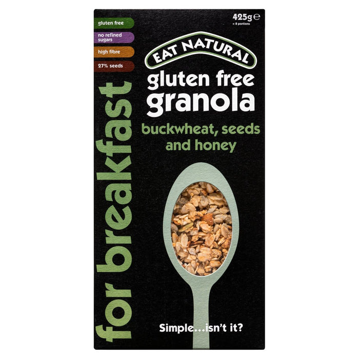 Manger des graines de sarrasin granola sans gluten naturelles et du miel 425g