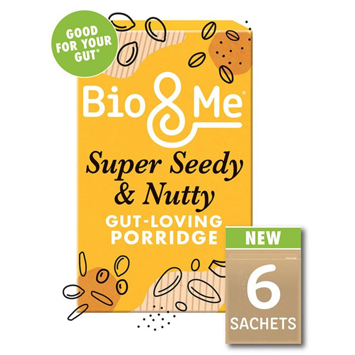 Bio & Me Gut Loving Super Seedy y Nutty Gachets de gachas de nuez 6 x 35g